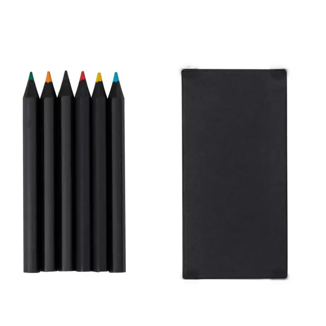 SET DE CRAYONS DE COULEUR PERSONNALISABLE 'CORDOU BLACK'
