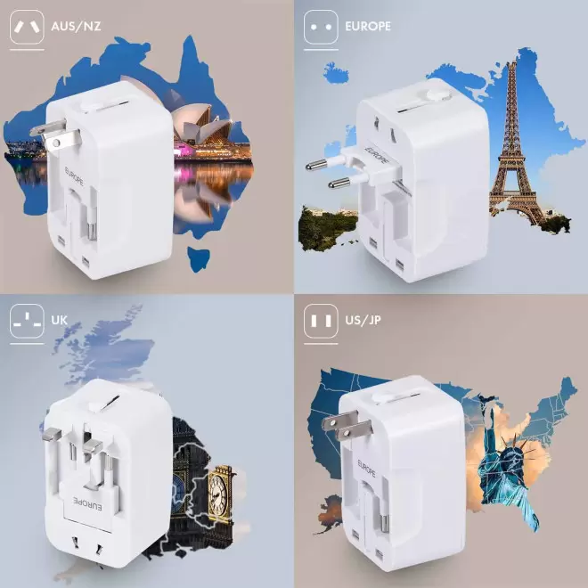ADAPTATEUR UNIVERSEL DE VOYAGE PERSONNALISABLE 'VLYTA'