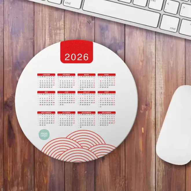 TAPIS DE SOURIS ROND PERSONNALISABLE 'PADY DATE'