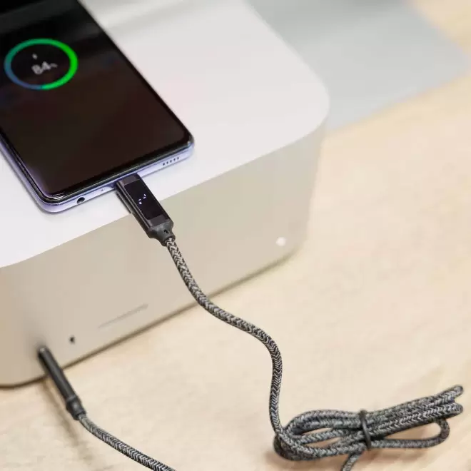 CABLE DE CHARGE PERSONNALISE EN  NYLON 65W 'SPOODY'