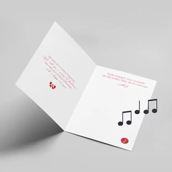 CARTE MUSICALE PERSONNALISEE 'NIBEL MUSIC' A5