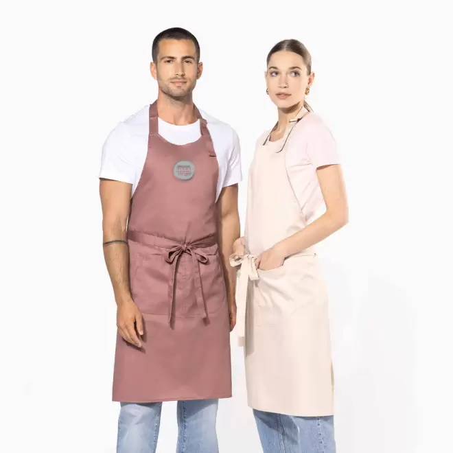 TABLIER LONG PERSONNALISABLE EN POLYCOTON 190 POCHE 'KARITAB'