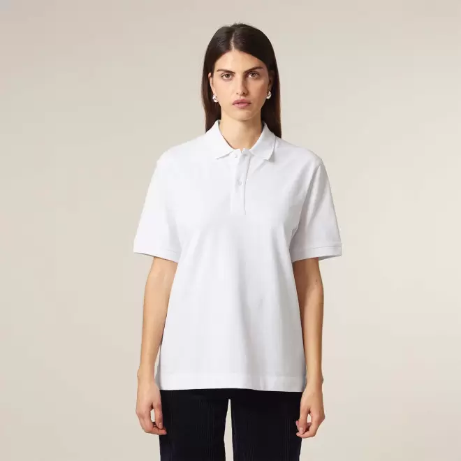 POLO MIXTE BLANC/NATUREL PERSONNALISABLE 'PREPSTER 2.0'