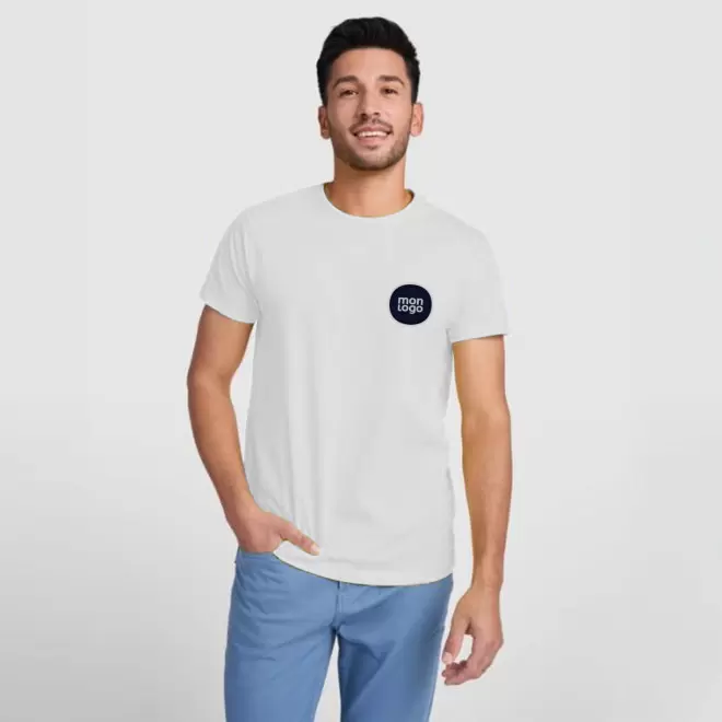 TEE SHIRT MIXTE PERSONNALISABLE BLANC 'DAGA' 165G/M2