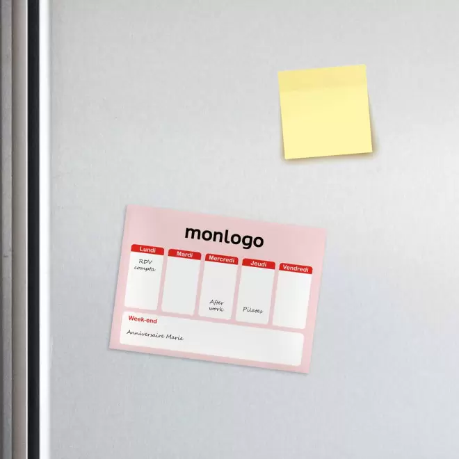 PLANNING AIMANTE PUBLICITAIRE 'CHECK'