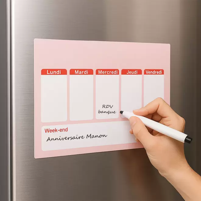 PLANNING AIMANTE PUBLICITAIRE 'CHECK'