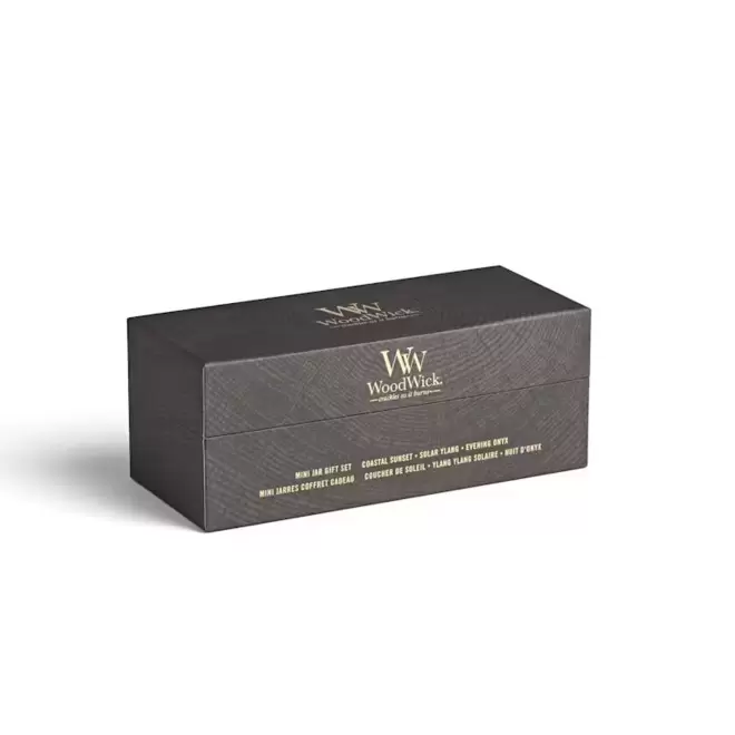COFFRET 3 BOUGIES MECHE BOIS PERSONNALISABLE 'WOODWICK'