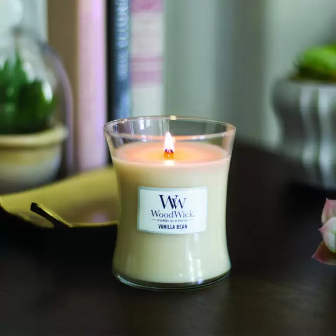 BOUGIE PARFUMEE MECHE BOIS 'WOODWICK'