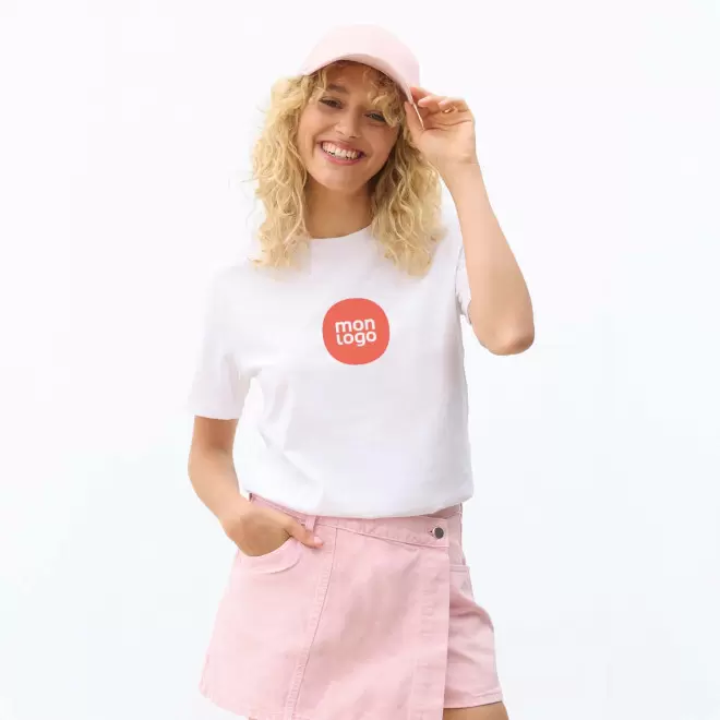 TEE SHIRT MIXTE BLANC PERSONNALISE 'EXPLORER'