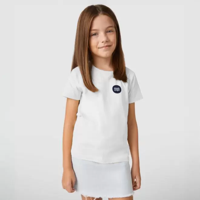 TEE SHIRT ENFANT BLANC BIO PERSONNALISE 'BREDA'