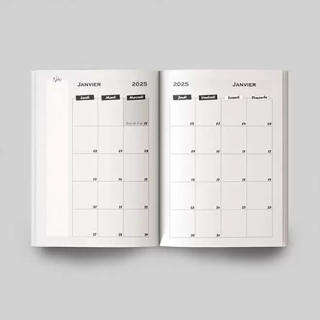 AGENDA MENSUEL PERSONNALISABLE 'CANVO'