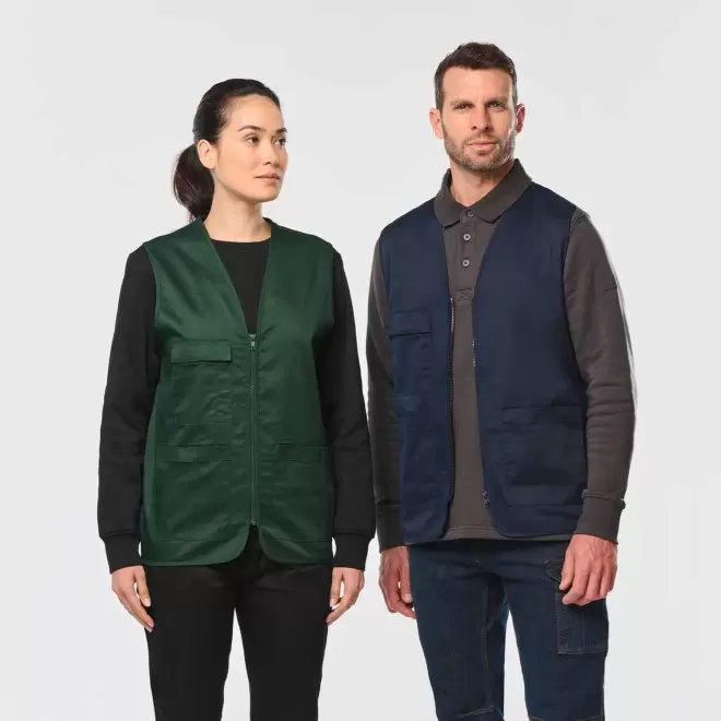 GILET DE TRAVAIL MIXTE PERSONNALISE 'PRACTO'