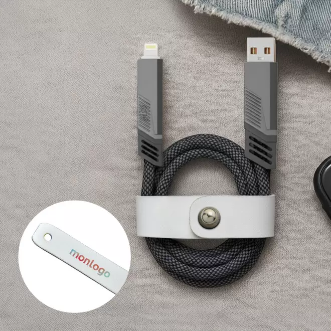 CABLE ET ATTACHE PERSONNALISABLE  'NEGMO'