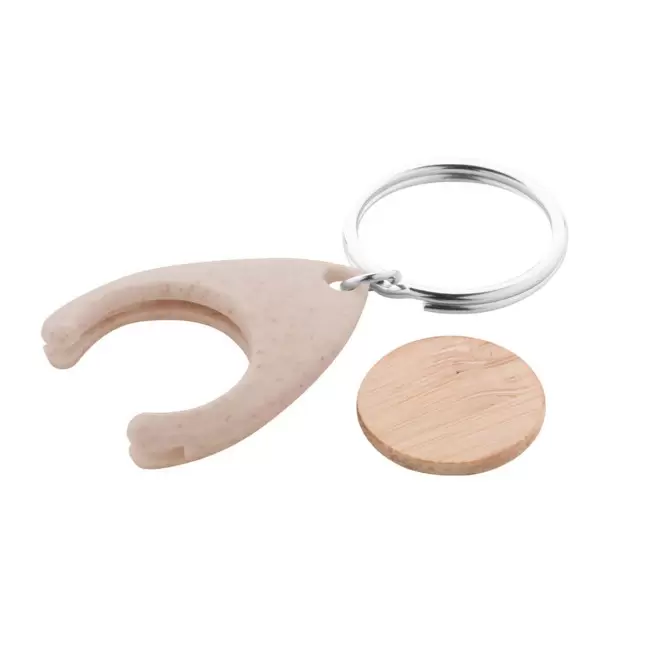 PORTE CLE JETON EN BAMBOU PERSONNALISABLE 'CATCHOS BAMBOU'