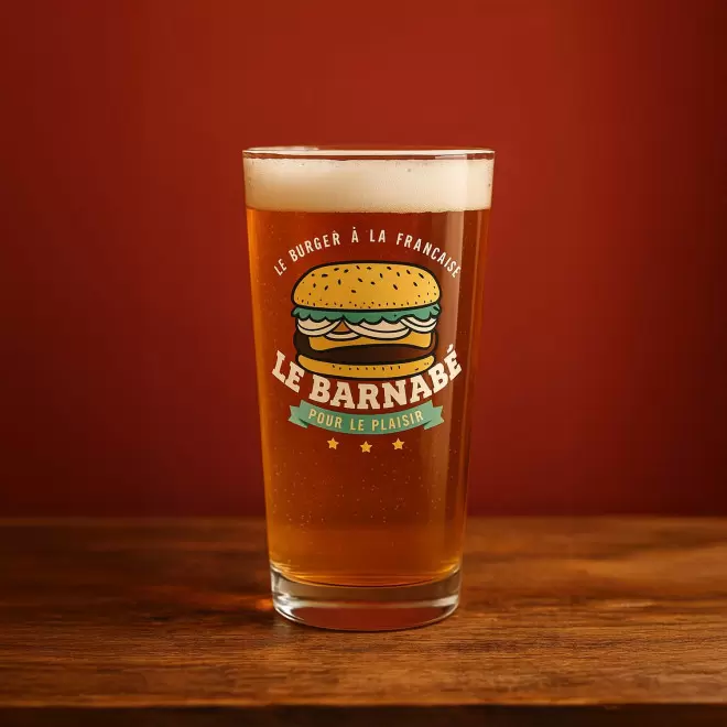 VERRE A BIERE EN VERRE 58CL PERSONNALISE 'GLASS BIERE'