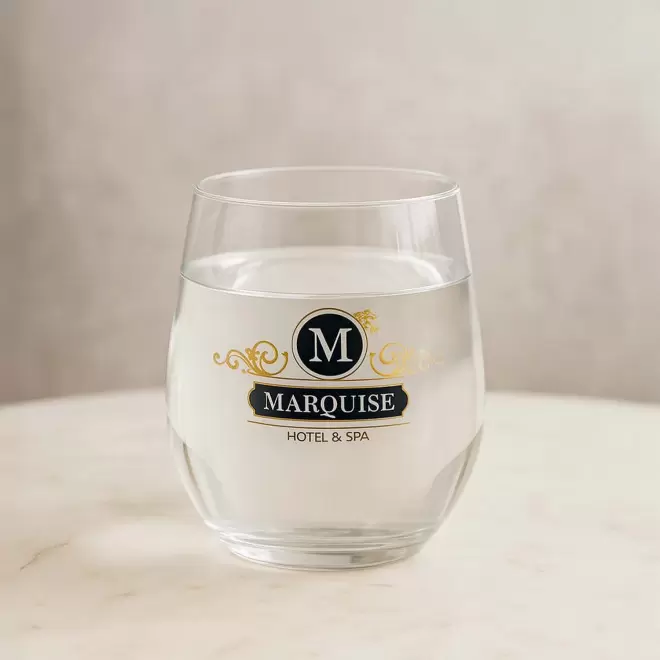 VERRE A EAU EN VERRE 38CL PERSONNALISE 'GLASS EAU'