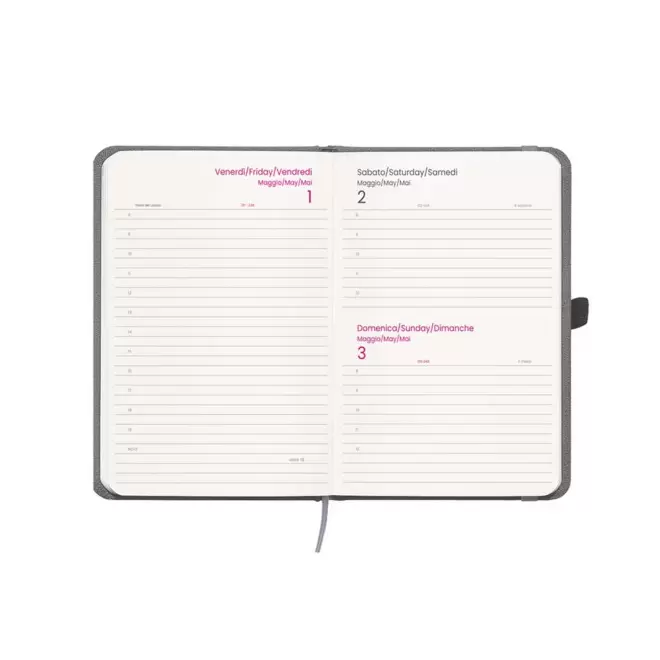 AGENDA JOURNALIER A5 RIGIDE RPET RECYCLÉ PERSONNALISABLE 'AGOSTO'