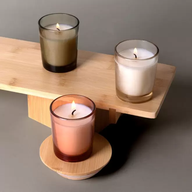 SET PERSONNALISABLE PLAID BOUGIE SAVON ET EPONGE 'MAIZON'