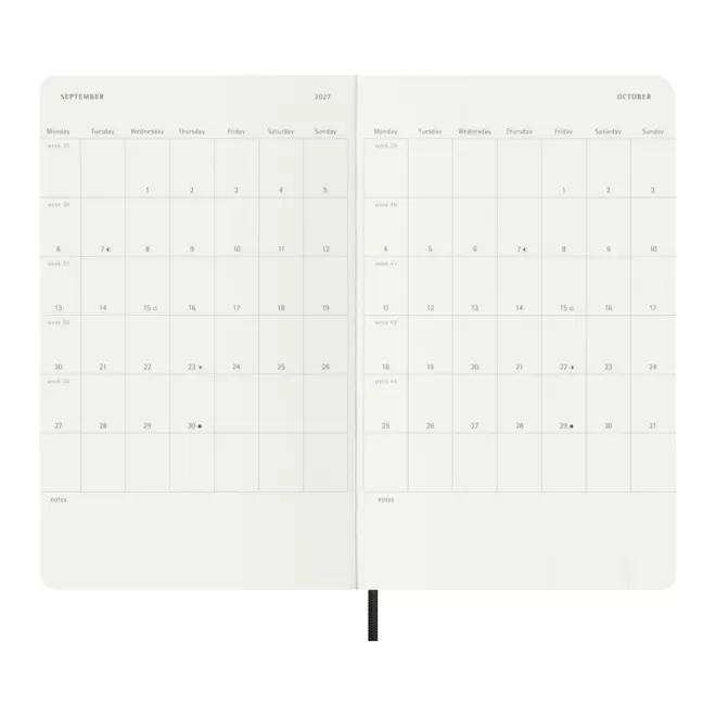 AGENDA JOURNALIER 13X21 SOUPLE PU PERSONNALISABLE 'MOLESKINE SOUPLE'