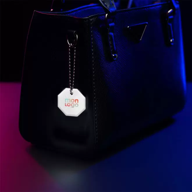 PORTE CLE REFLECHISSANT NORME PERSONNALISE 'SIMI'