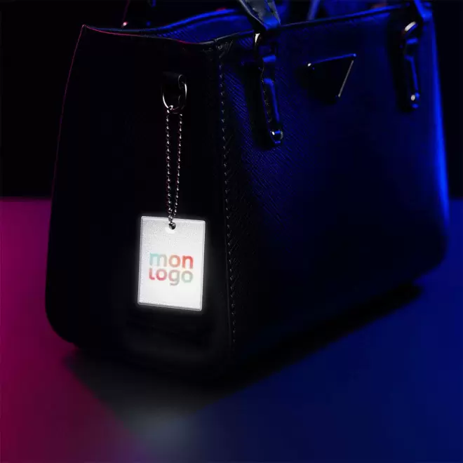 PORTE CLE REFLECHISSANT NORME PERSONNALISE 'SIMI'
