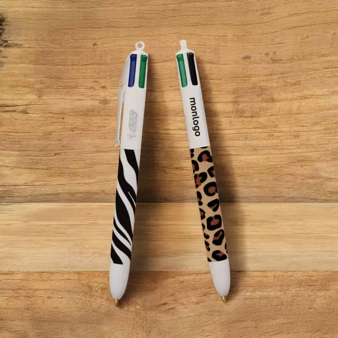 STYLO BIC® PERSONNALISE '4 COULEURS ANIMAL'