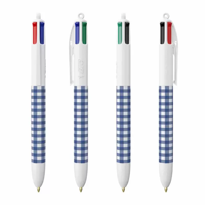 STYLO BIC® PERSONNALISE '4 COULEURS VICHY'