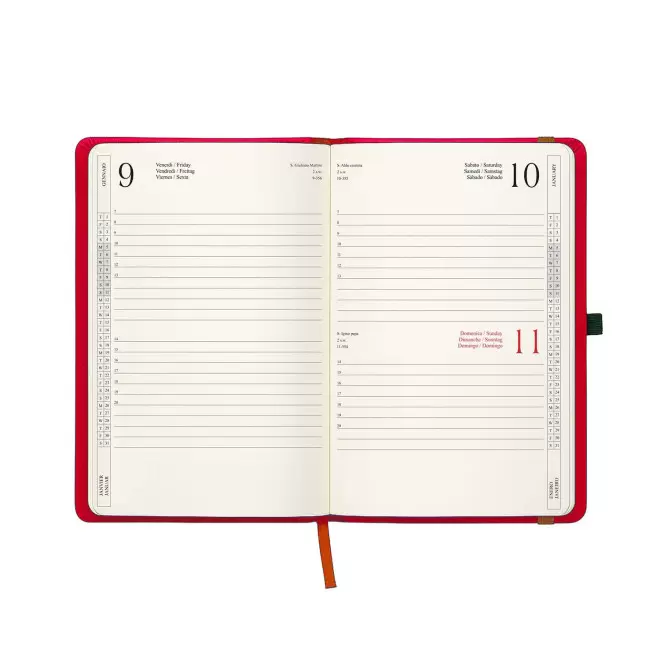AGENDA JOURNALIER PERSONNALISABLE PU THERMOCOLLE 'LUGGI'