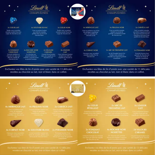 GRAND COFFRET LINDT PERSONNALISABLE 'CHAMPS ELYSEES'