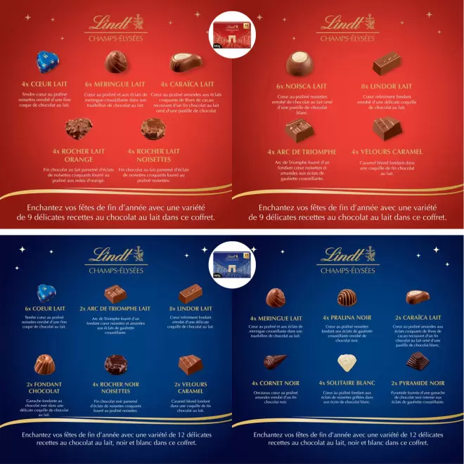 GRAND COFFRET LINDT PERSONNALISABLE 'CHAMPS ELYSEES'