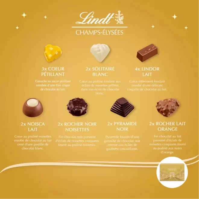 PETIT COFFRET PERSONNALISABLE LINDT 'CHAMPS ELYSEES'
