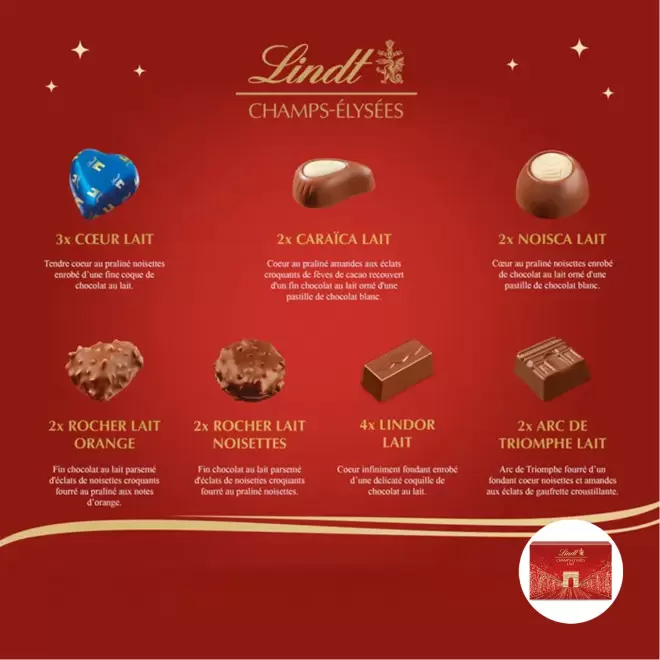 PETIT COFFRET PERSONNALISABLE LINDT 'CHAMPS ELYSEES'