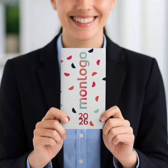 AGENDA QUINZAINIER POCHE PERSONNALISABLE 'OFFIXE QUADRI'