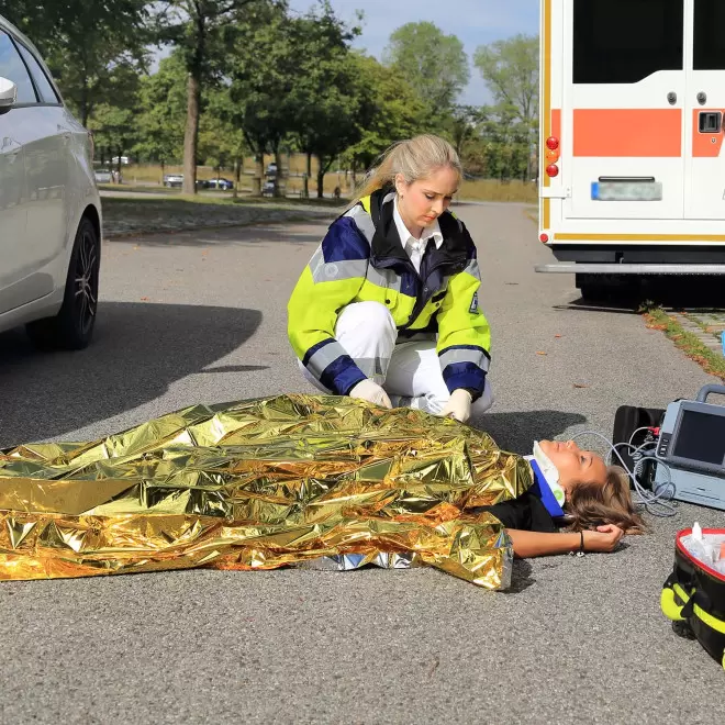 COUVERTURE DE SURVIE PERSONNALISABLE DOUBLE FACE 'CALITOS'