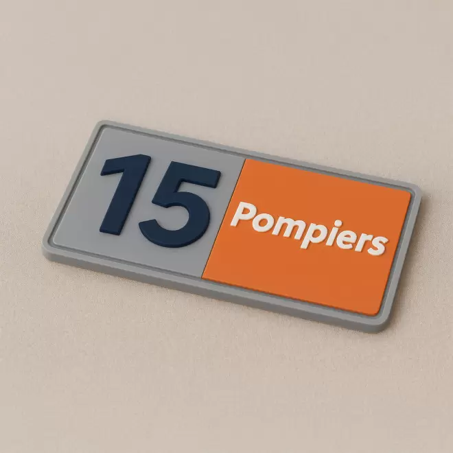 ECUSSON EN SILICONE 3D A COUDRE PERSONNALISABLE 'CRAT'