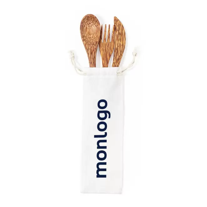 SET COUVERT PERSONNALISABLE EN NOIX DE COCO 'CALUNA COCO'