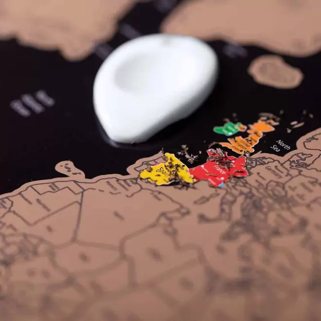 CARTE A GRATTER PERSONNALISABLE 'MAPPEMONDE'