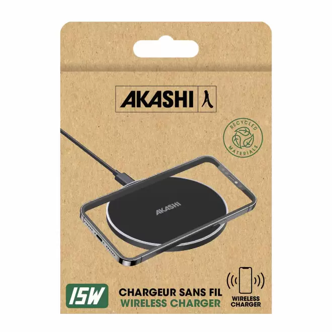 CHARGEUR À INDUCTION PERSONNALISABLE 'PROME 15W'