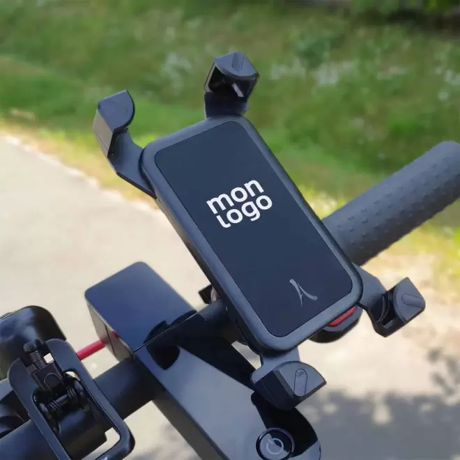 SUPPORT GUIDON PERSONNALISABLE VELO MOTO TROTINETTE 'CLET'