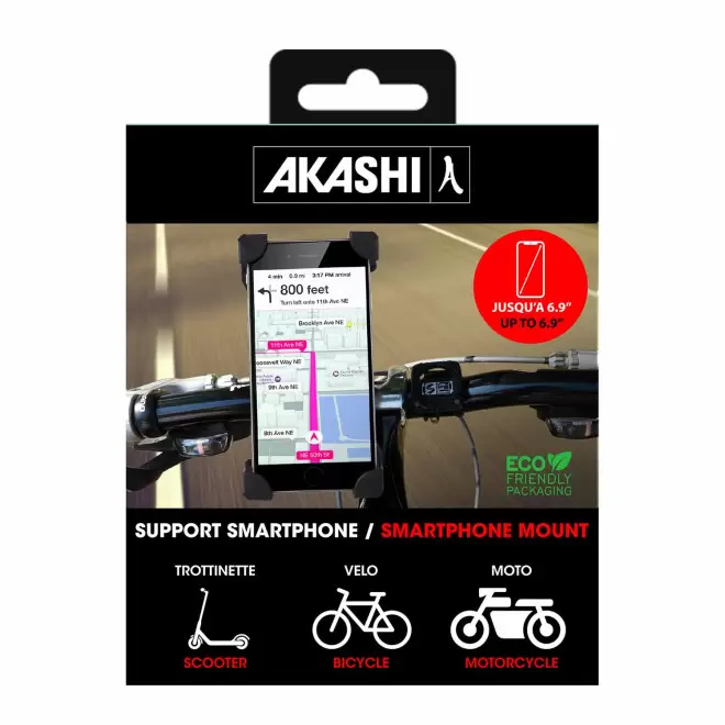 SUPPORT GUIDON PERSONNALISABLE VELO MOTO TROTINETTE 'CLET'