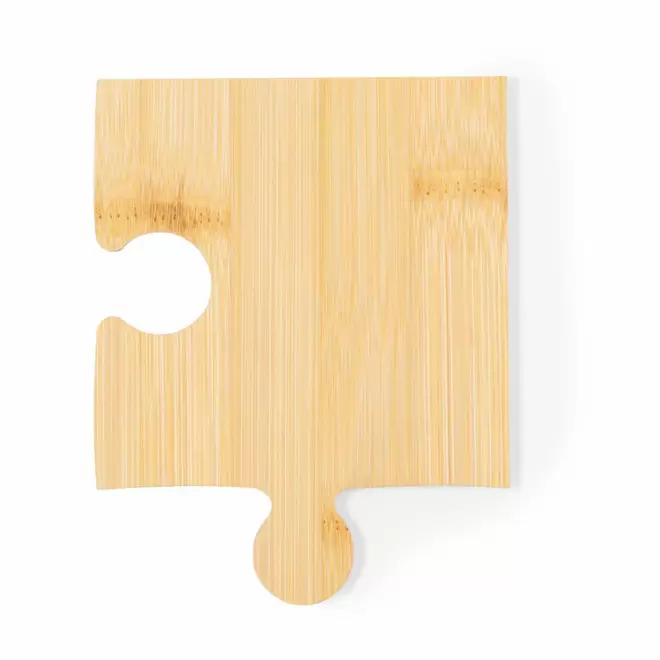 SET 4 SOUS BOCK PERSONNALISABLE PUZZLE BAMBOU 'NATIVO'