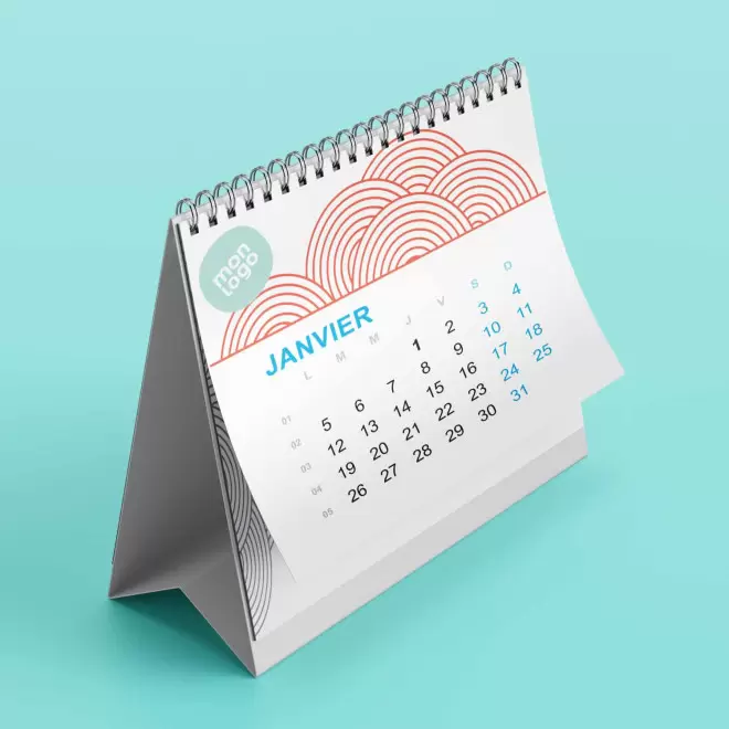 CALENDRIER CHEVALET PERSONNALISABLE 'EASEL CARRE RECYCLE'