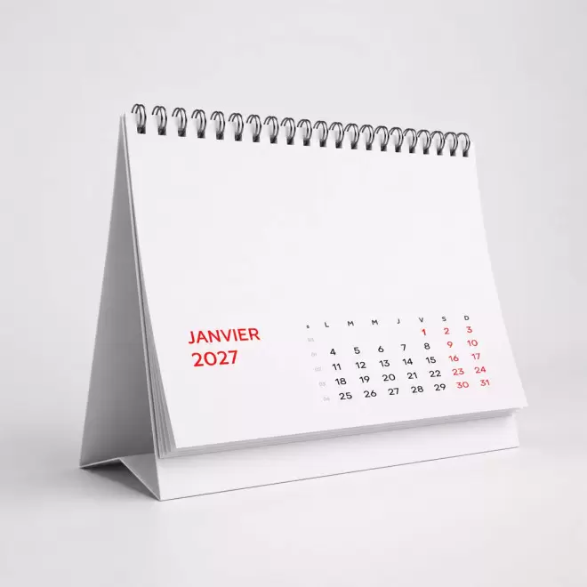 CALENDRIER CHEVALET CARRÉ RECYCLÉ PERSONNALISÉ 'EASEL CARRÉ RECYCLÉ'