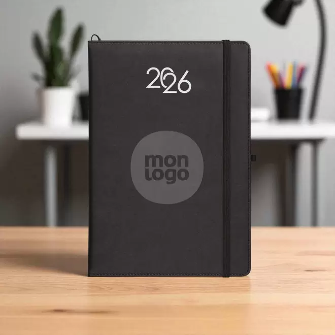 AGENDA SEMAINIER PERSONNALISABLE PU THERMOCOLLE 'GRAND LUGGI' 