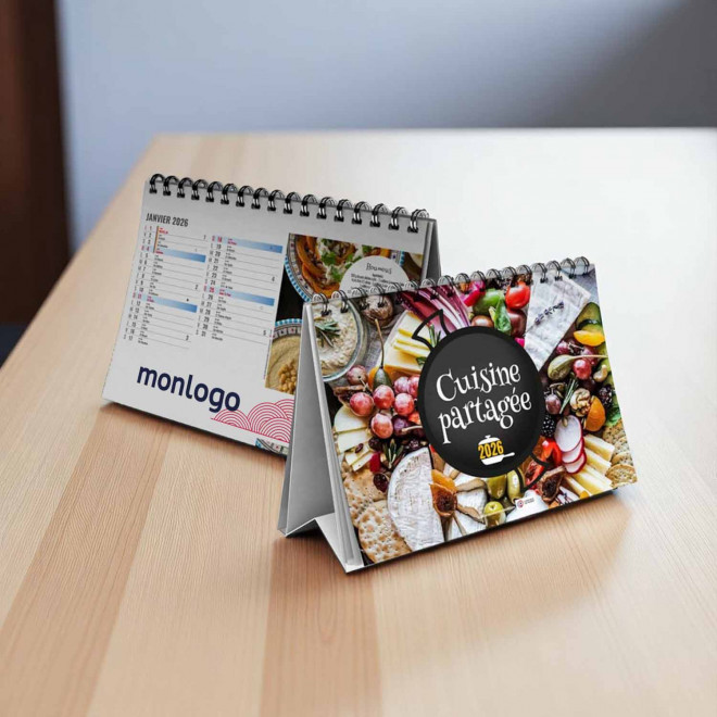 CALENDRIER CHEVALET 13 FEUILLETS PERSONNALISABLE 'ASHA'