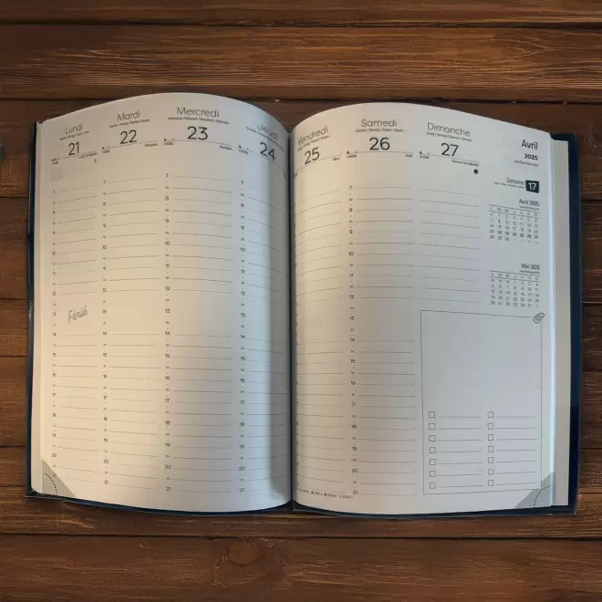 AGENDA SEMAINIER DE BUREAU PERSONNALISABLE 'MEMORY'