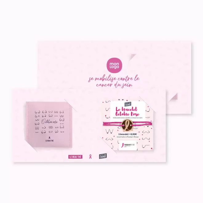 CARTE A INFUSER PERSONNALISABLE OCTOBRE ROSE LE BEAU THE
