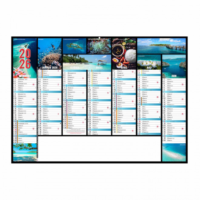 CALENDRIER BANCAIRE ILLUSTRE PERSONNALISABLE 'JEANNE'