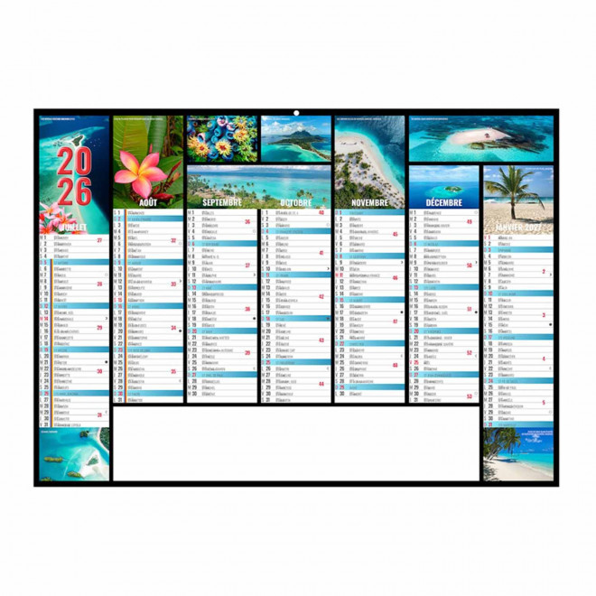 CALENDRIER BANCAIRE ILLUSTRE PERSONNALISABLE 'JEANNE'