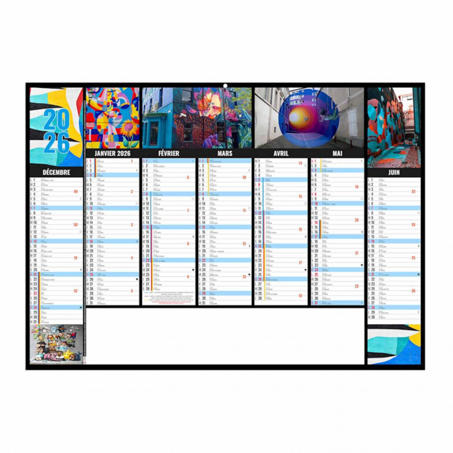 CALENDRIER BANCAIRE ILLUSTRE PERSONNALISABLE 'JEANNE'